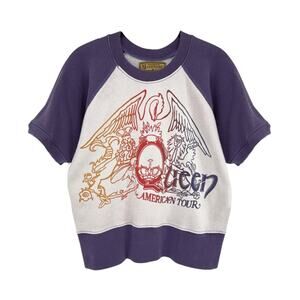 MADEWORN Queen American Tour Short Sleeve Sweatshirt S